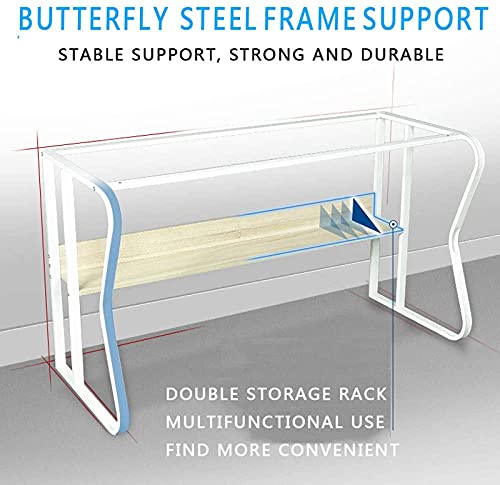 JCXT Computer-Desk Office Desk, Large PC Office Laptop Table, Multipurpose Home Wooden Office Meeting Table Workstation, for Office Living Room, Bedroom Easy to Assemble