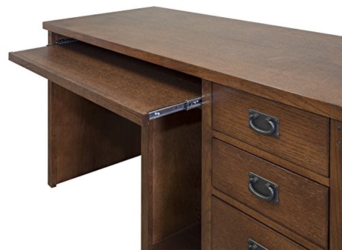 Martin Furniture Mission Pasadena Single Pedestal Computer Desk