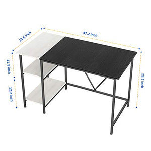 Computer Desk 47 inch Home Office Writing Study Desk, Modern Simple Style Laptop Table with Storage Bag