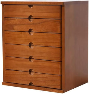 ELODEK Solid Wood Desktop File Cabinet - 6 Drawer Office Organizer