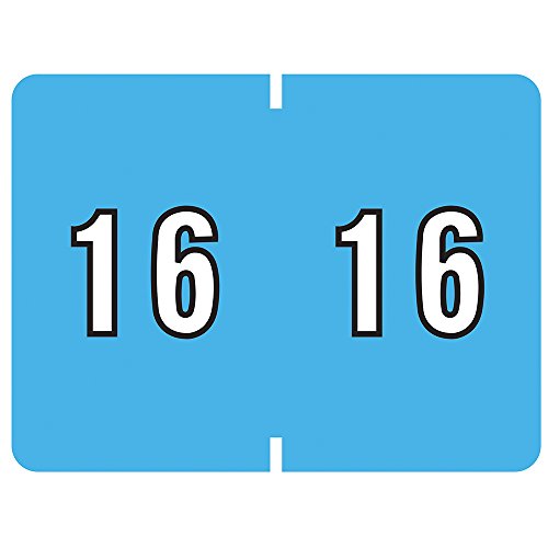 Smead Year-Color Coded Labels, 2016, 1" W x1/2" H, Light Blue, 500 Labels per Roll (22116)