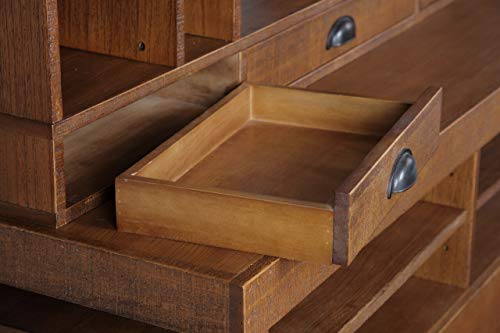 American Furniture Classics Rough Sawn Style Industrial Hutch for Desk, Hewn Pallet
