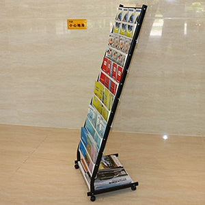 WDJBPSH 6 Tier Brochures Display Holder with Wheels