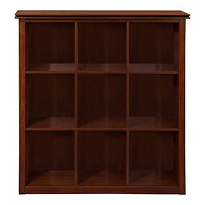 WYNDENHALL Stratford Auburn Brown 9 Cube Solid Wood Bookcase & Storage Unit