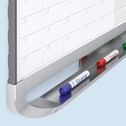 Quartet Dry Erase Calendar Board, Magnetic Whiteboard Planner, 4' x 3', 4 Months, Total Erase Surface, Prestige 2 (4MCP43P2)