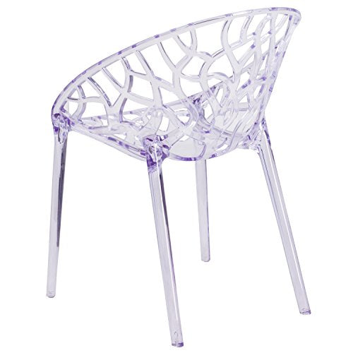 Flash Furniture 4 Pk. Specter Series Transparent Stacking Side Chair