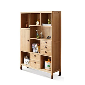 None Floor-to-Ceiling Bookcase Multi-Layer Shelf Locker (Brass)