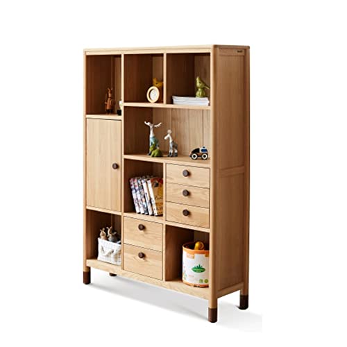 Floor-to-Ceiling Bookcase Multi-Layer Shelf Locker (Brass)