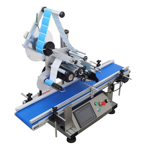 HayWHNKN Automatic Flat Bottle Labelling Machine with Conveyor Belt 110v