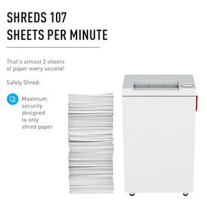 ideal. High Security Super Micro Cut Deskside Paper Shredder, 5-7 Sheet, 9 Gal. Bin, 1/2 HP Motor, P-7 Security Level