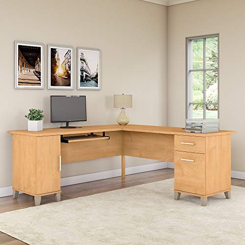 Bush Furniture Somerset 71W L Shaped Desk, Maple Cross