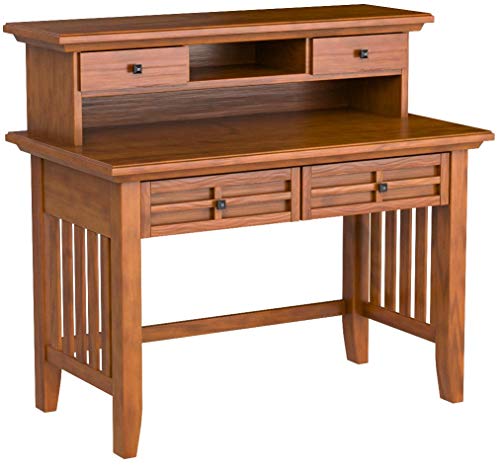 Arts & Crafts Cottage Oak Student Desk & Hutch by Home Styles