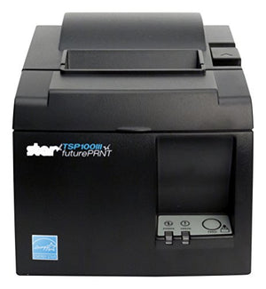 Star Micronics 39463110 Refer to 39464910 Once Depleted, Tsp143L Gray Us, Thermal, Printer, Cutter, Ethernet (LAN), Gray, Internal Power Supply and Cables Included