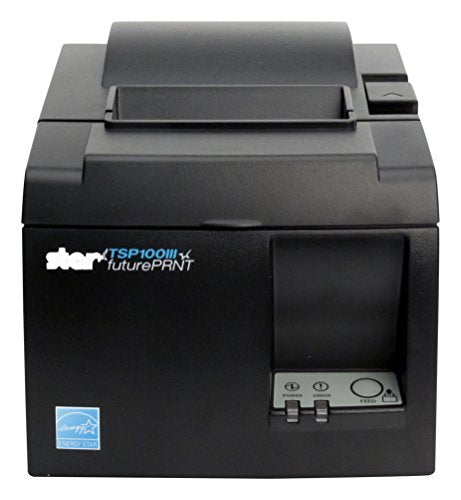 Star Micronics 39463110 Refer to 39464910 Once Depleted, Tsp143L Gray Us, Thermal, Printer, Cutter, Ethernet (LAN), Gray, Internal Power Supply and Cables Included