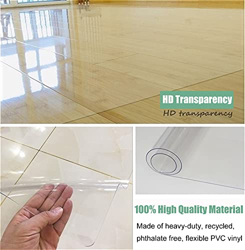 WAHHWF Clear Plastic Rug Protector Mat, Non-Slip Transparent Chair Mat, Hardwood Floors Carpet Protector - 140cm x 400cm