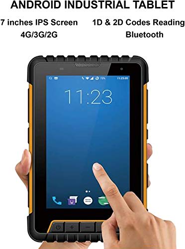 GAOTek Handheld Rugged Industrial Tablet with Zebra 1D 2D Array Imager Barcode Scanner Android 6.0 Support Wireless WiFi 4G LTE NFC RFID Reader, IP67 Rugged Tablet, 7 Inch Screen -TABLET-102 -AD