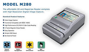 E-Seek M280 ID Reader - USB Flatbed Scanner & 2D Barcode Reader for Desktop