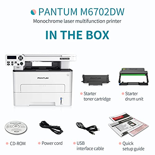 PANTUM M6702DW Multifunction Laser Printers Wireless All in One Monochrome Laser Printer Scanner Copier Auto 2-Sided Print Copy 32ppm