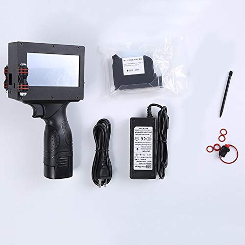 Portable Inkjet Code Printer HD - Label Printers Handheld Labelling Gun, Trademark Logo Barcode Graphic Date Coder Price Label Making Machine (Size : Machine)