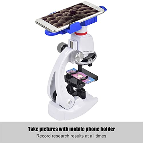 JIESEING 1200X Student Monocular Biological Microscope Set LED Home School Science Educational for Lab Optical Instruments