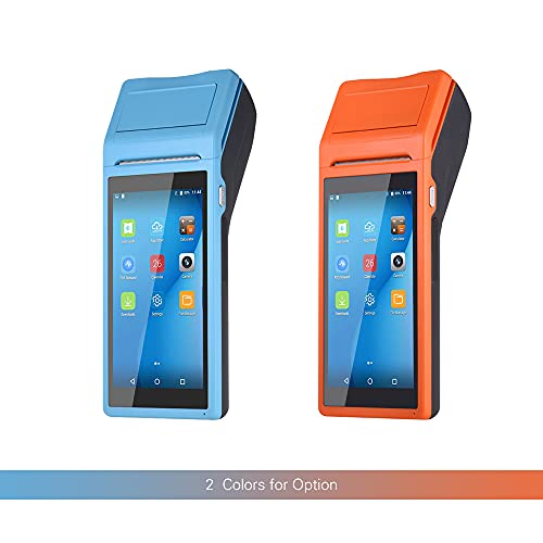 BISOFICE POS Receipt Printer, Android 6.0 OS Mobile POS, 58mm Receipt Printer, 5.45" Touch Screen PDA Printer Supports 3G WiFi BT4.0 USB OTG Bluetooth, Handheld POS Machine Terminal Printer