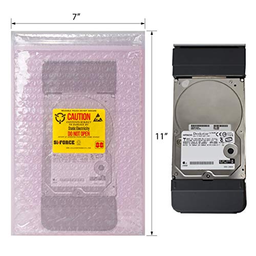 Anti Static Bubble Bags, Resealable Static Shielding Bag, Reusable for Sensitive Electronic Components (Large Qty 100)
