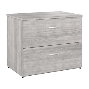 Bush Business Furniture Hybrid 2-Drawer Lateral File Cabinet, Platinum Gray, 36-Inch