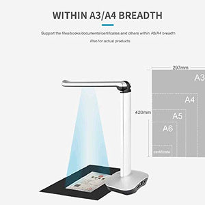 WSMLA Portable A3 Document Scanner with Foldable Design & AI Technology