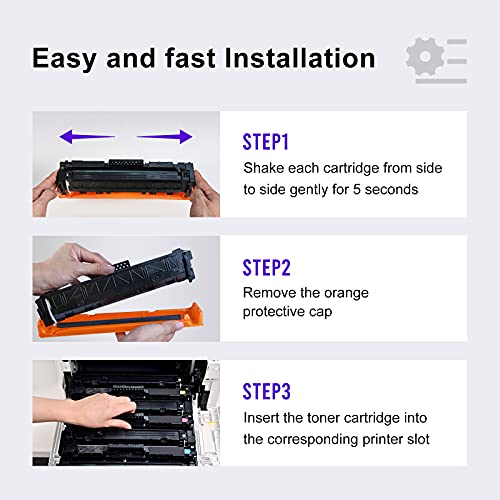 LEMEROUTRUST (with Chip) Remanufactured Toner Cartridge Replacement for HP 414X 414A W2020X W2021X W2022X W2023X use with HP Color Laserjet Pro M454dw M454dn MFP M479fdw (Black Cyan Magenta Yellow)
