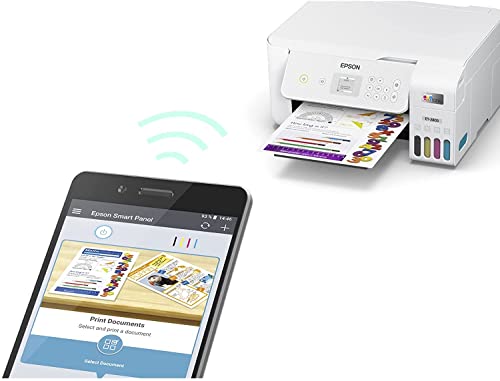 Epson EcoTank ET 2803 Series All-in-One Color Inkjet Cartridge-Free Supertank Printer I Print Copy Scan I Wireless I Print Up to 10 I Mobile & Voice-Activated Printing I U Deal