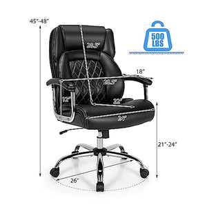 POWERSTONE Big and Tall Office Chair - 500LBS High Back Executive Desk Chair