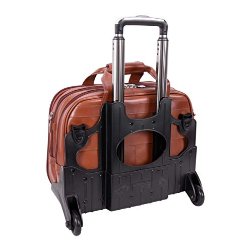 McKleinUSA Damen 80714 R Series Leather Detachable-Wheeled Laptop Case (Brown)