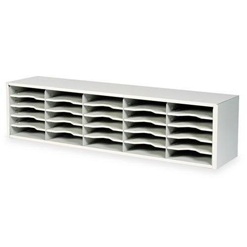 Safco 7751GR E-Z Sort Steel Mail Sorter Module Light Gray Steel