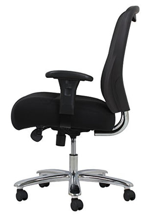Essentials Big and Tall Executive Chair - Fabric and Mesh Office Chair with Adjustable Arms, Black (ESS-200-BLK)