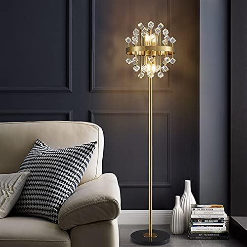 Crystal Floor Lamp Girl Bedroom Bedside Table Wall Lamp - Warm White, D28H56cm