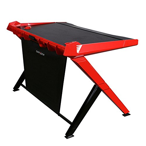 DXRacer DGD/1000/NR Newedge Edition gaming desktop office desk computer desks pc desk gaming table Ergonomic Comfortable Desk (Black/Red)
