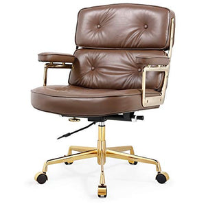 Meelano 310-GD-DBR Office Chair, One Size, Gold/Dark Brown