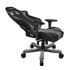 DXRacer King series OH/KS06/NG Large size Seat Office Chair Gaming Ergonomic with - Included Head and Lumbar Support Pillows (Black/Gray)