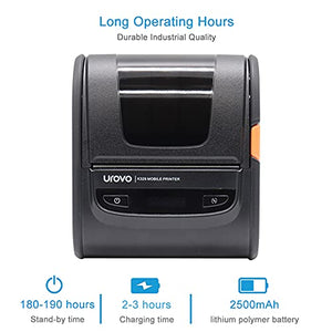 UROVO Bluetooth WiFi Receipt Printer, K329 Portable Thermal Printer, 3 Inch Print Width, Wireless Label Printer, for Home Office Express Delivery Use, Compatible with iOS Android
