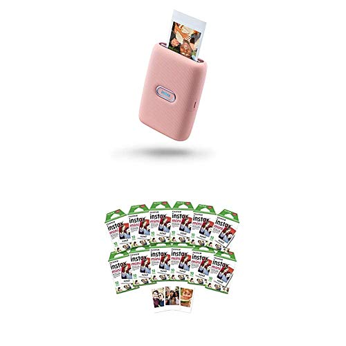 Fujifilm Instax Mini Link Smartphone Printer - Dusky Pink + w/120-pack