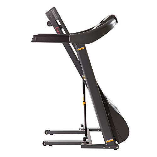 Sunny Health & Fitness T7643 Heavy Duty Walking Treadmill with 350 LB Max Weight, Tablet Holder, Shock Absorber, Wide Belt and Folding