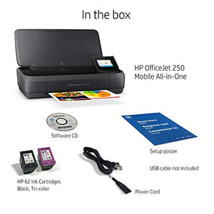 HP OfficeJet 250 All-in-One Portable Printer with Wireless & Mobile Printing (CZ992A)