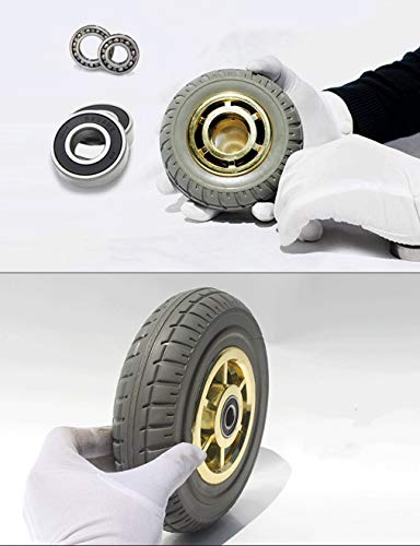 MaRxan Heavy Duty Rubber Swivel Castor Wheel Set - 4 Pcs, with Brake Lock