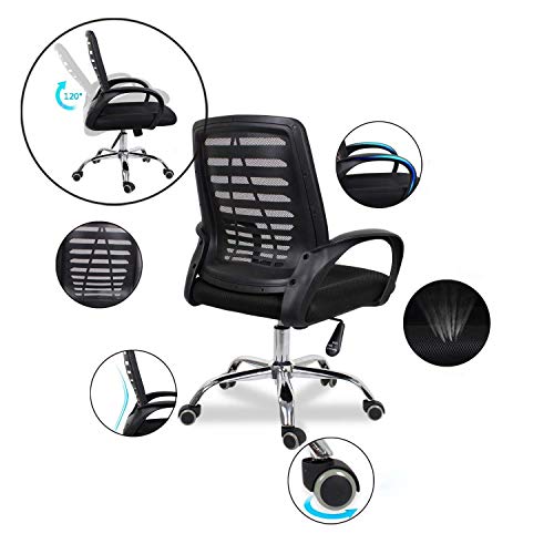 Reotto Drafting Chair for Adjustable Standing Desks - Black Tall Office Chair