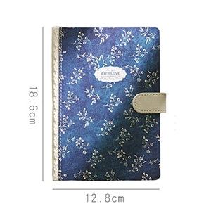 XSERNR Retro Floral Handbook Cute Girl Notebook Literature and Art Simple Style Handbook Diary Notebook Notepad Stationery (Color : Style E) wangdi (Color : Style D)