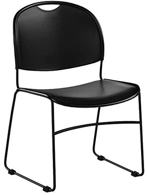 Flash Furniture Stack Chair 5 Pack - 880 lb. Capacity - Black Ultra-Compact - Powder Coated Frame