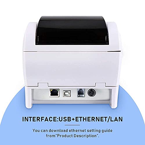MUNBYN POS Printer and Cash Drawer, 80MM USB Network Thermal Receipt Printer, Fit with 16" White Cash Register Drawer Box
