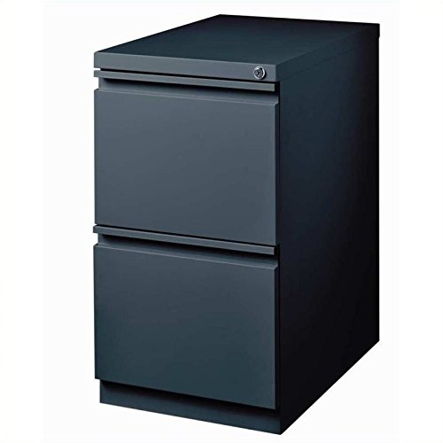 Hirsh Industries 20" Deep 2 Drawer Mobile File Cabinet in Charcoal