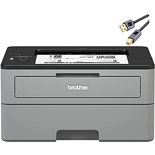 Brother Premium HL L23 Series Compact Monochrome Laser Printer I Wireless | Mobile Printing I Auto 2-Sided I Up to 32 Pages/min I 250-sheet/tray Amazon Dash Replenishment Ready + Printer Cable