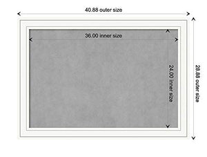 Craftsman White Framed Magnetic Board (40.88 x 28.88 in.) - Magnet Board, Organization Board - Large